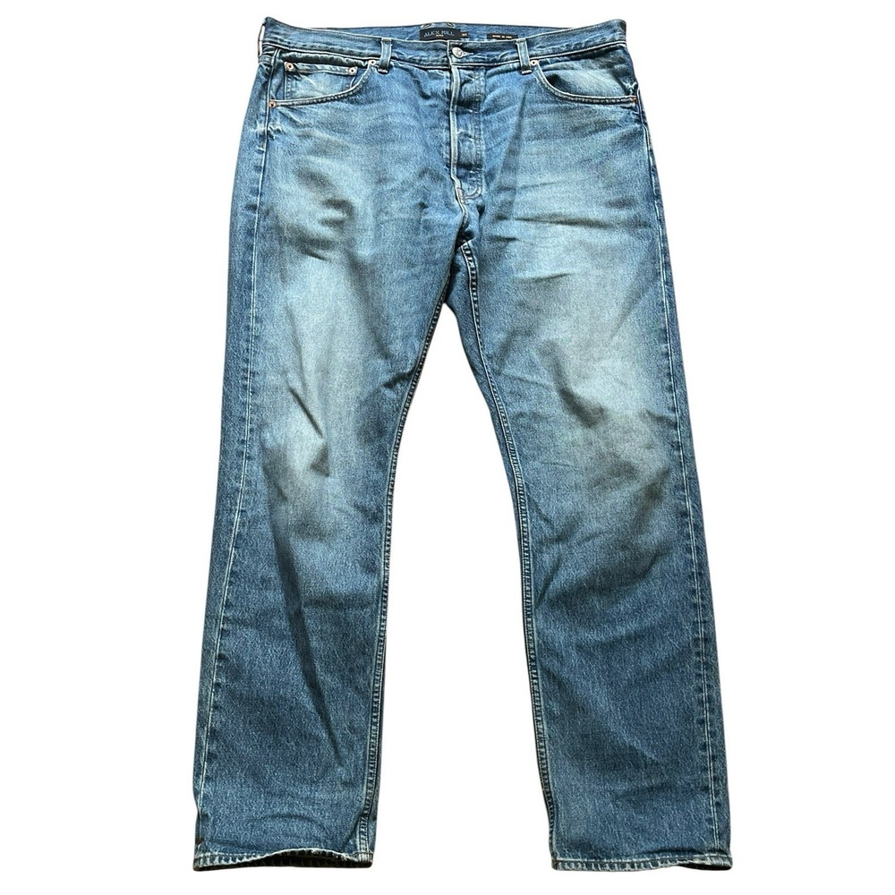 Alex Mill AM Original 5 Pocke Mid Rise Straight Leg Jeans Denim Size 38